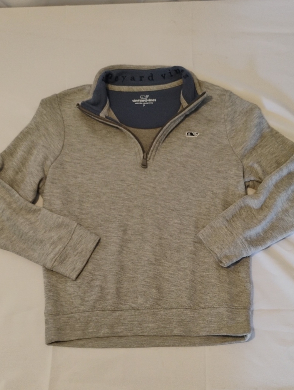 Vineyard Vines Boys Pima Cotton 1/4 Zip Pullover - Size 7